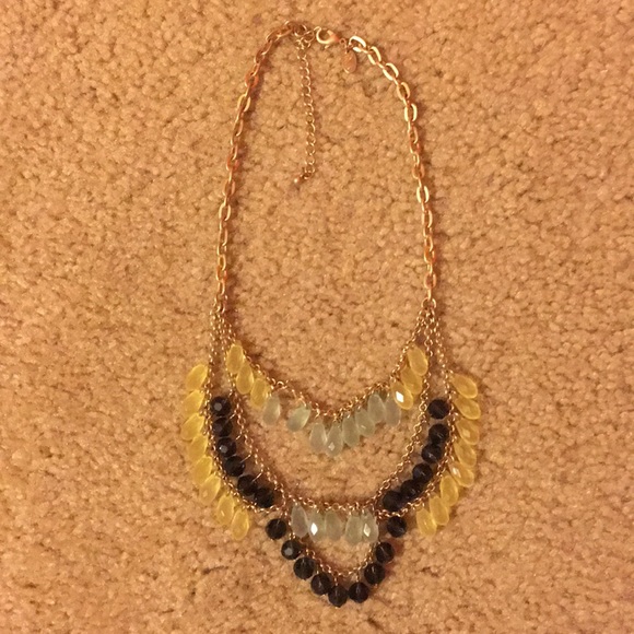 Lia Sophia Gold Statement Necklace - Picture 1 of 4
